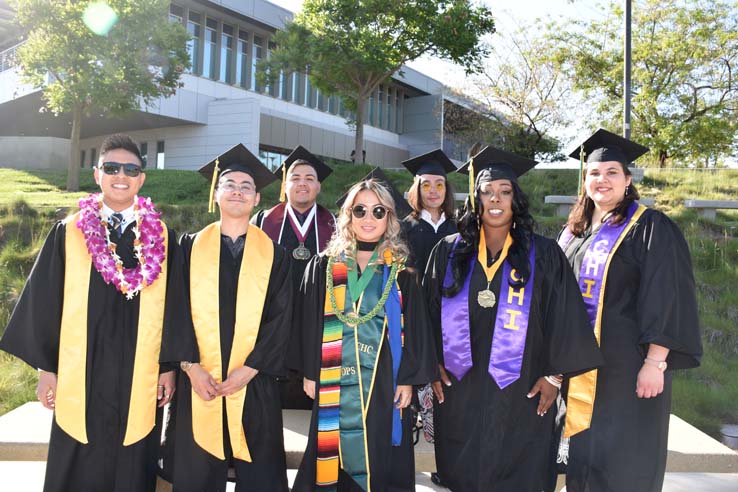 Students enjoying Commencement