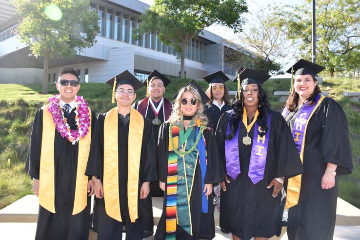 Students enjoying Commencement