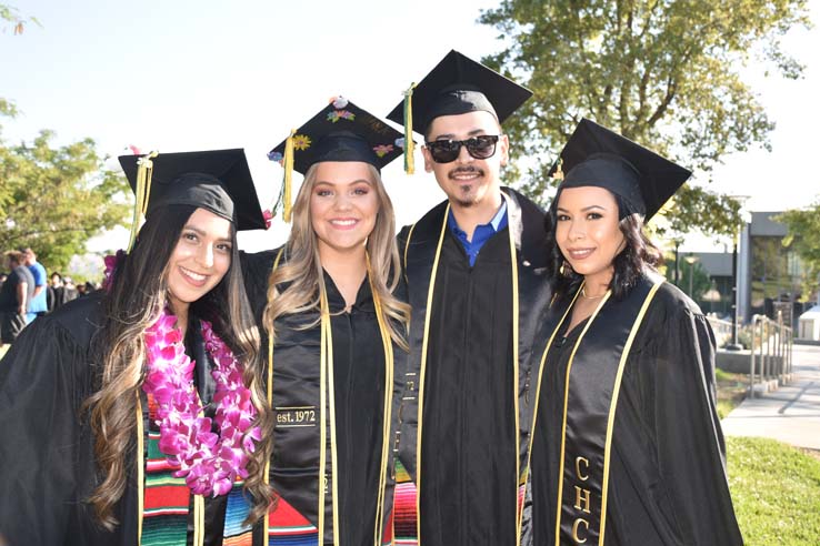 Students enjoying Commencement