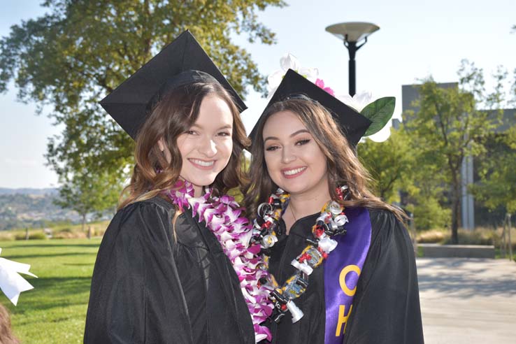 Students enjoying Commencement