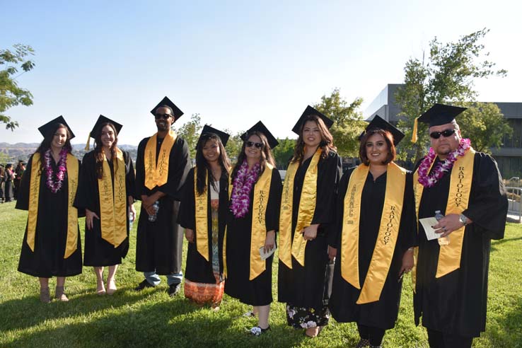 Students enjoying Commencement