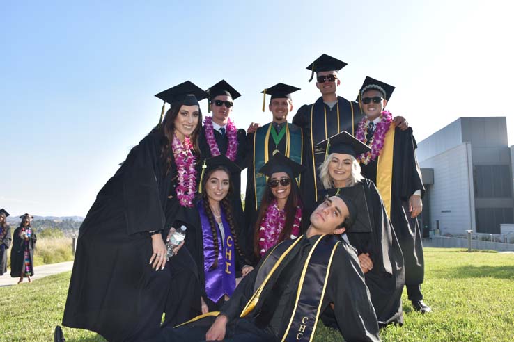 Students enjoying Commencement