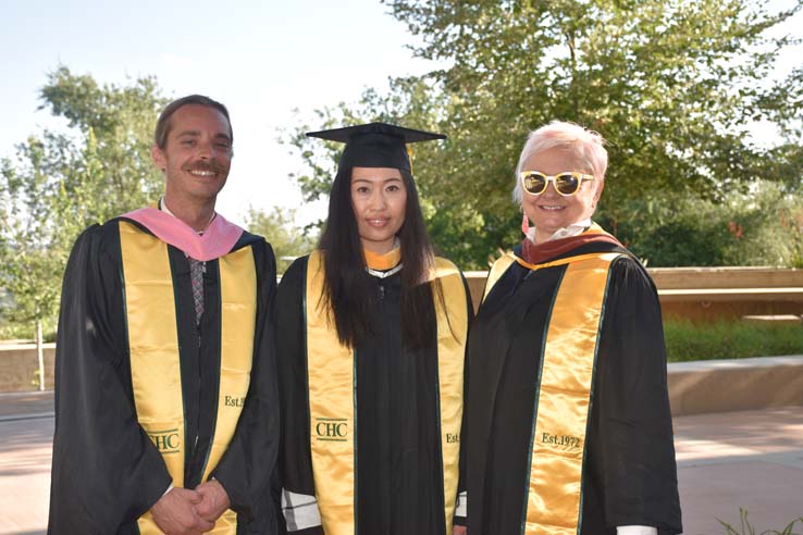 Students enjoying Commencement