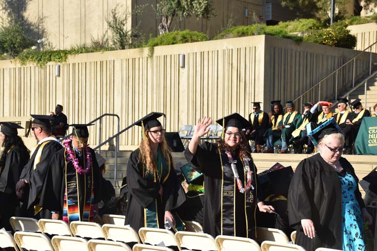 Students enjoying Commencement