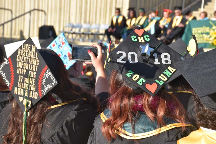 Students enjoying Commencement