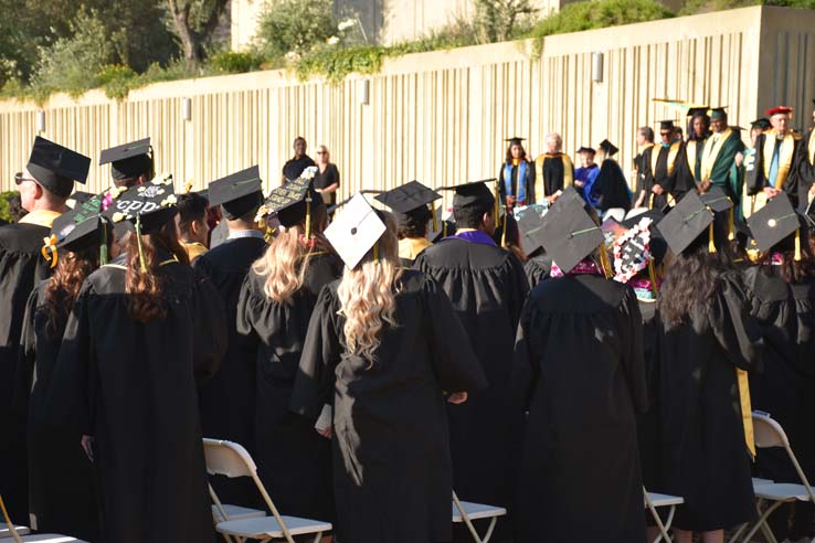 Students enjoying Commencement