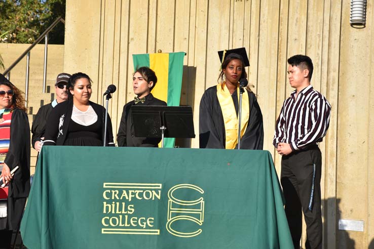 Students enjoying Commencement