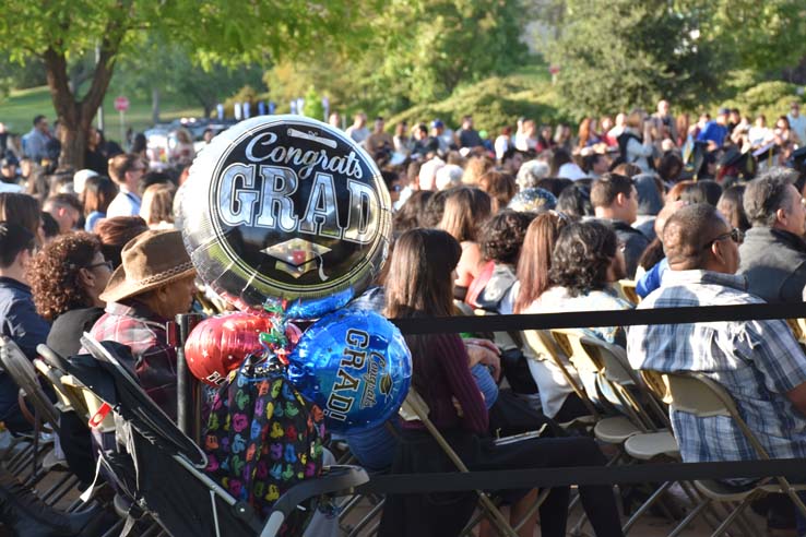 Students enjoying Commencement