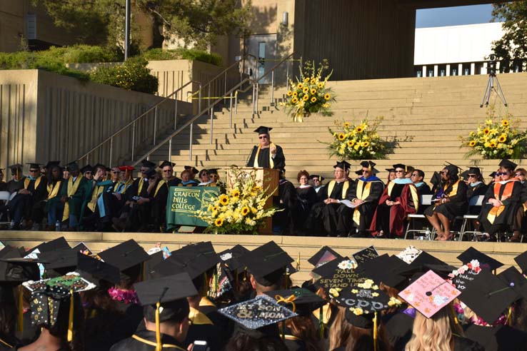 Students enjoying Commencement