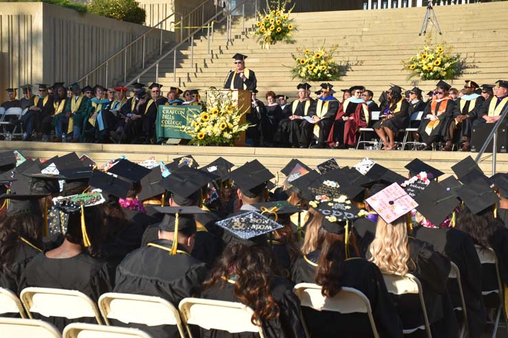 Students enjoying Commencement