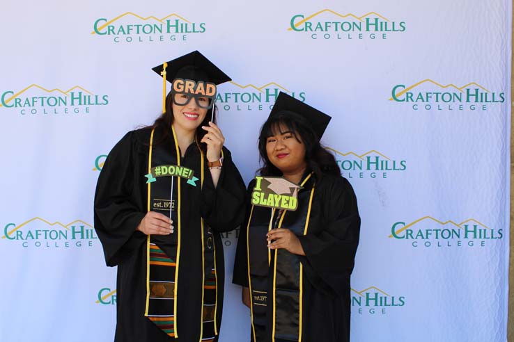 Students in Grad Photo Booth