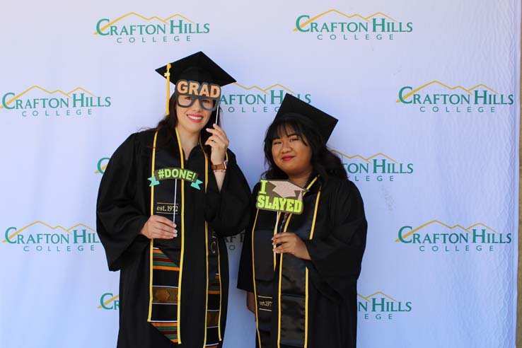 Students in Grad Photo Booth