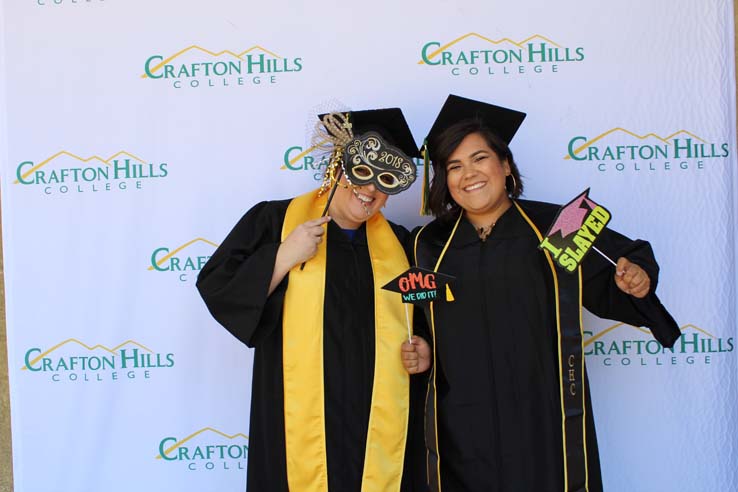 Students in Grad Photo Booth