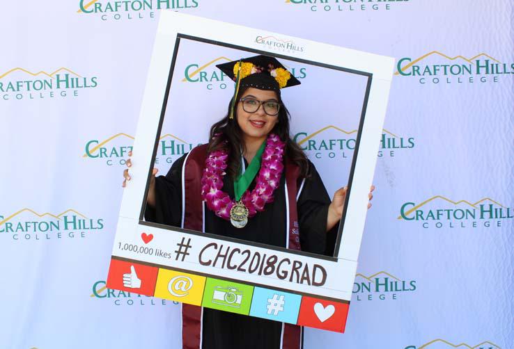 Student in Grad Photo Booth