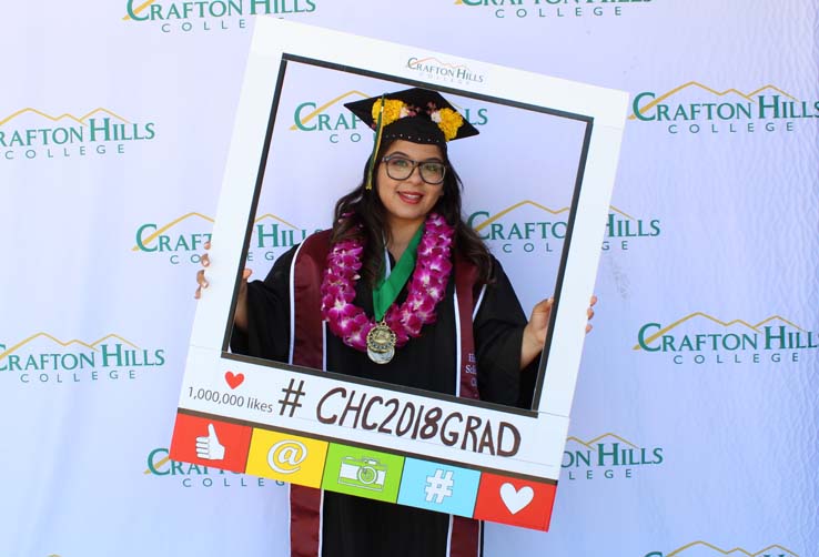 Students in Grad Photo Booth