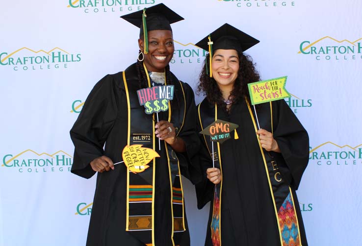 Students in Grad Photo Booth