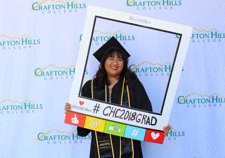 Students in Grad Photo Booth