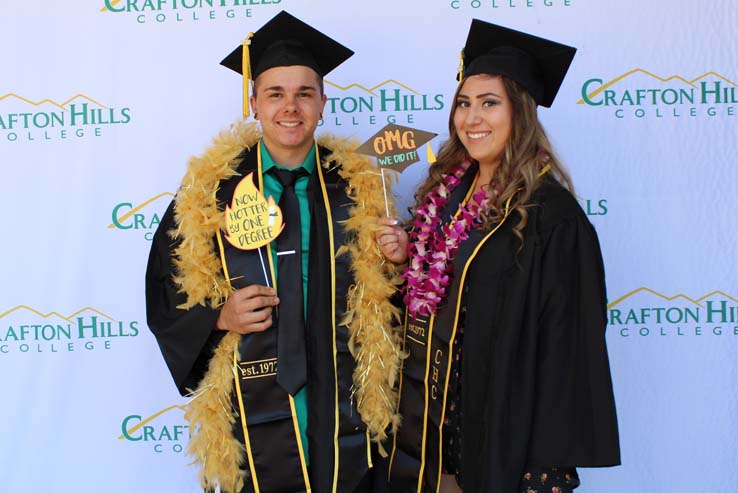 Students in Grad Photo Booth