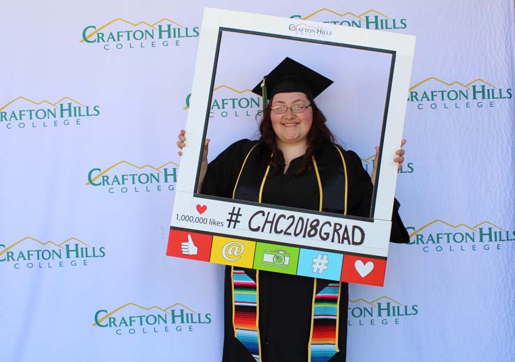 Students in Grad Photo Booth