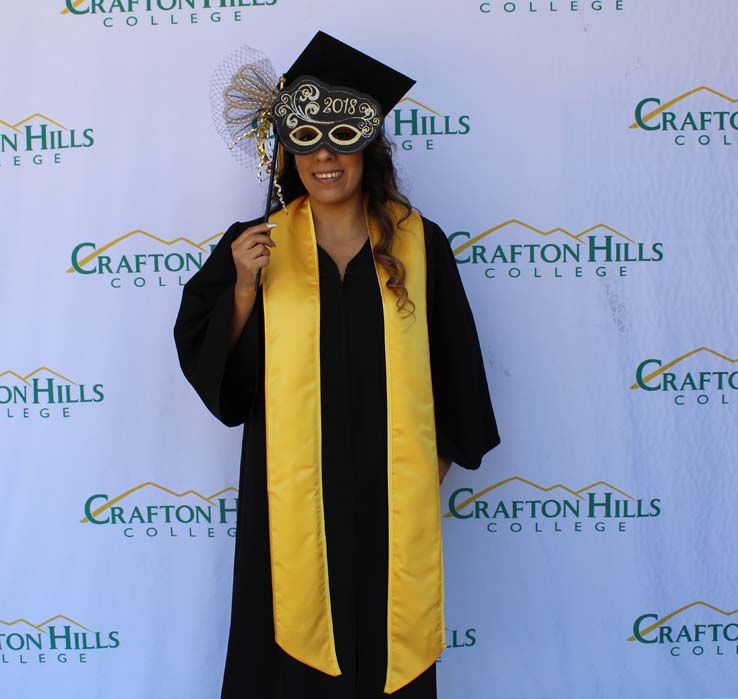 Students in Grad Photo Booth