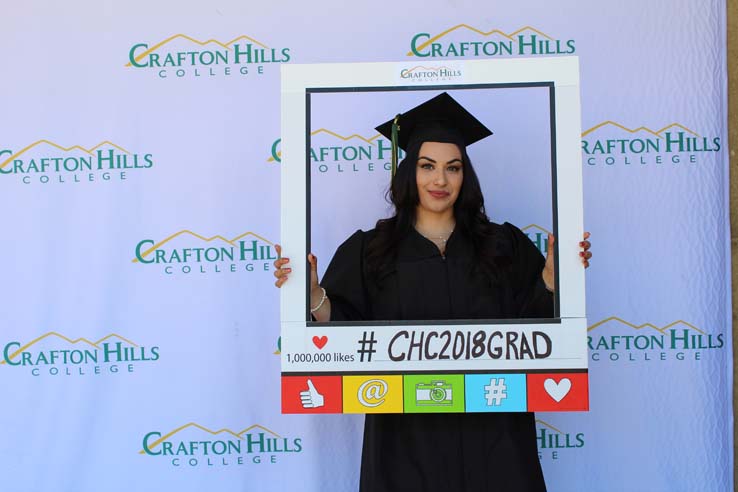 Students in Grad Photo Booth