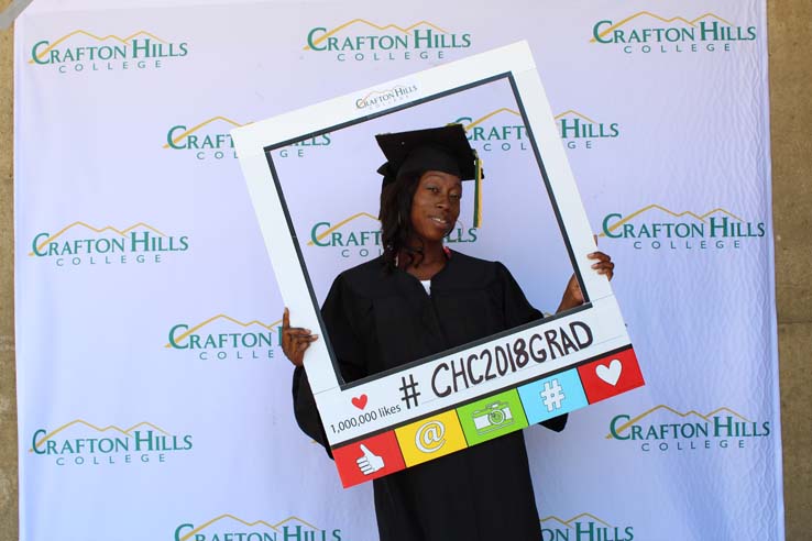 Students in Grad Photo Booth