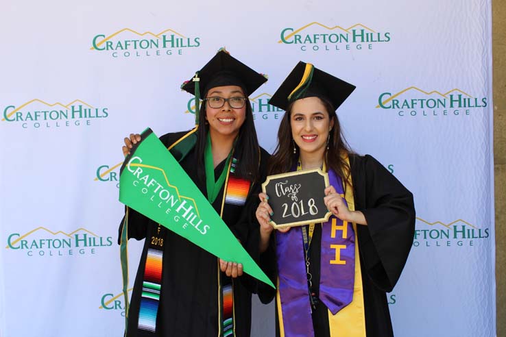 Students in Grad Photo Booth