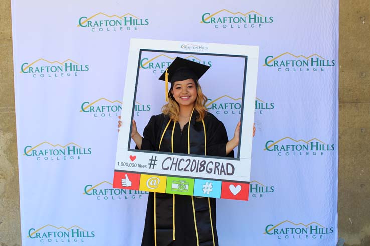 Students in Grad Photo Booth