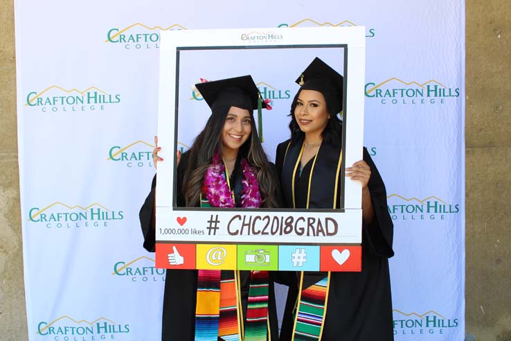 Students in Grad Photo Booth