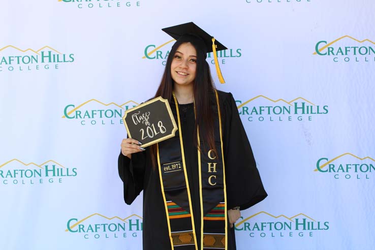 Students in Grad Photo Booth