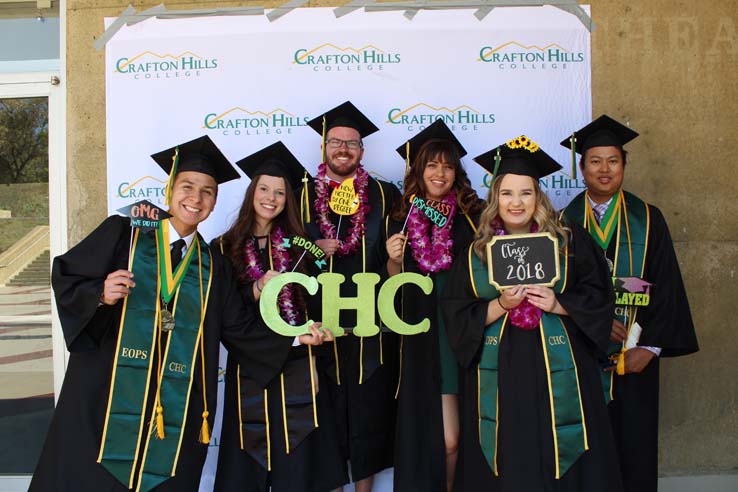 Students in Grad Photo Booth