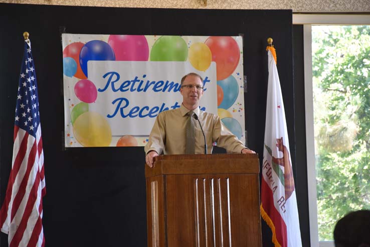 Faculty and staff celebrate the Employee Appreciation & Recognition Reception.