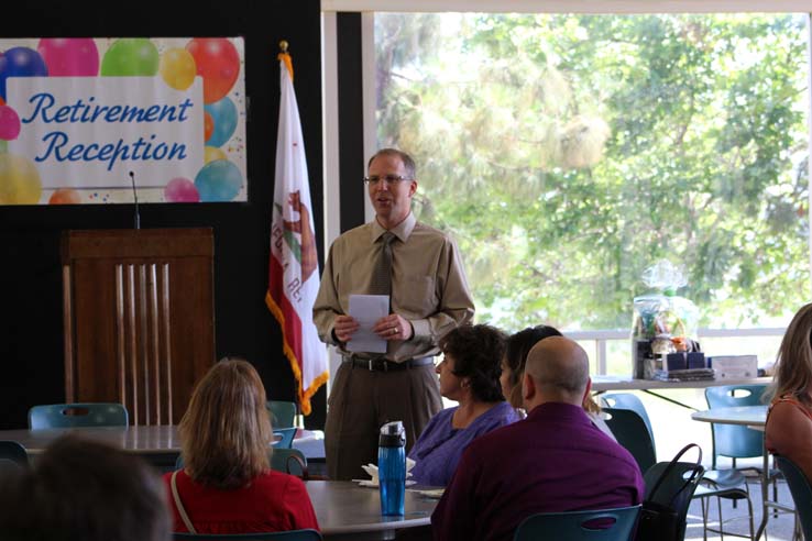 Faculty and staff celebrate the Employee Appreciation & Recognition Reception.