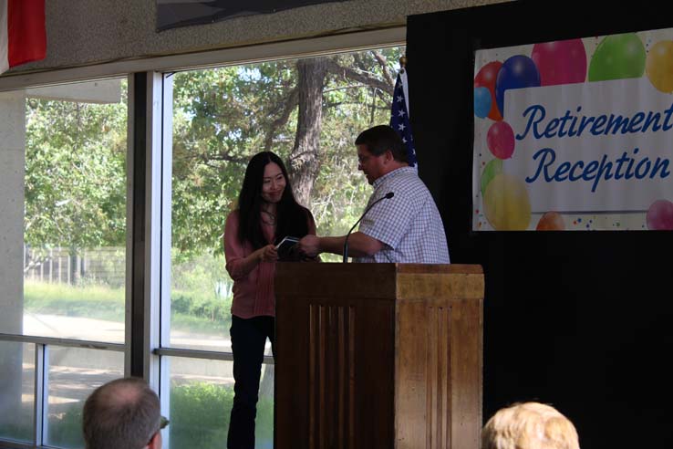 Faculty and staff celebrate the Employee Appreciation & Recognition Reception.