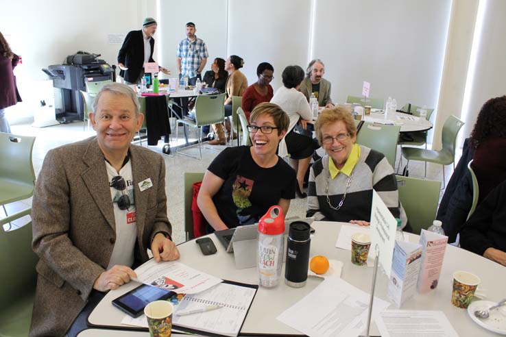 Faculty and staff enjoying Opening Day