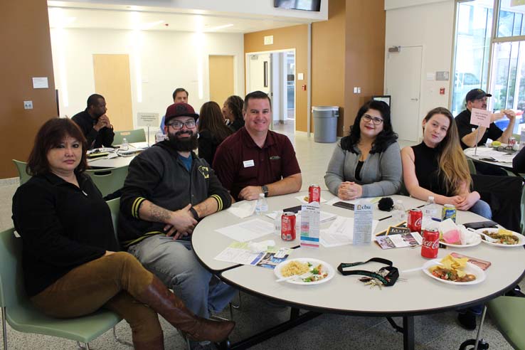 Faculty and staff enjoying Opening Day