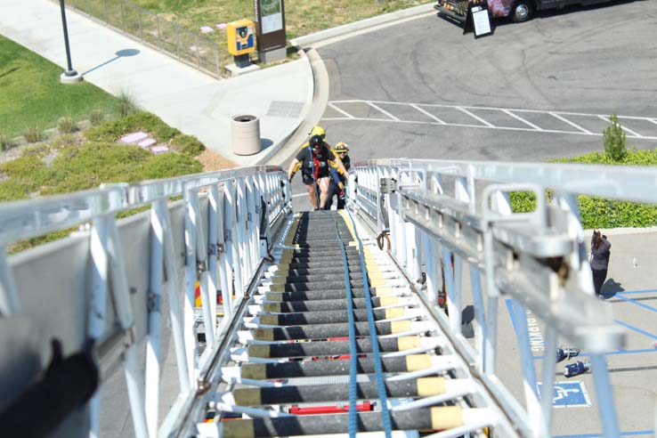 Participants in the open house undergoing a circuit.