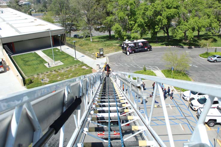 Participants in the open house undergoing a circuit.