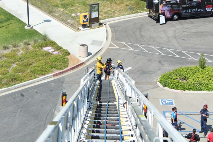 Participants in the open house undergoing a circuit.