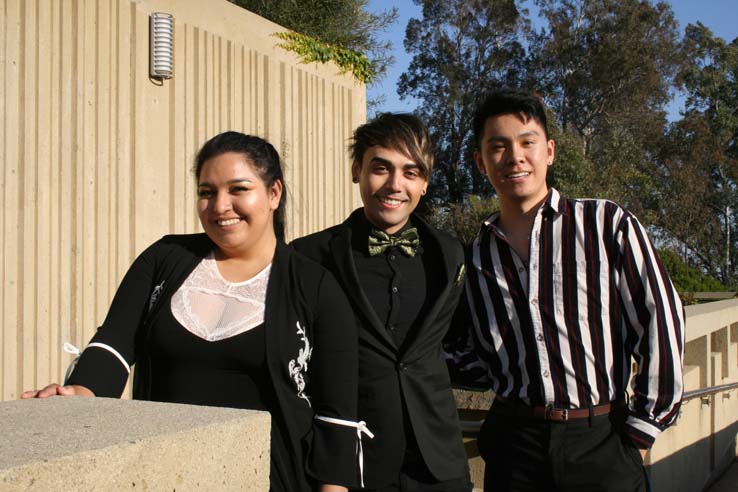 Students on walkway at Commencement