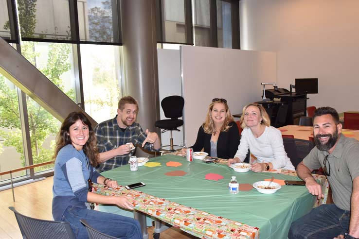 People enjoying the Chili Cook Off