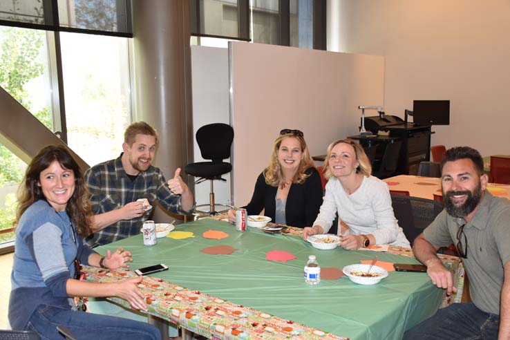 People enjoying the Chili Cook Off