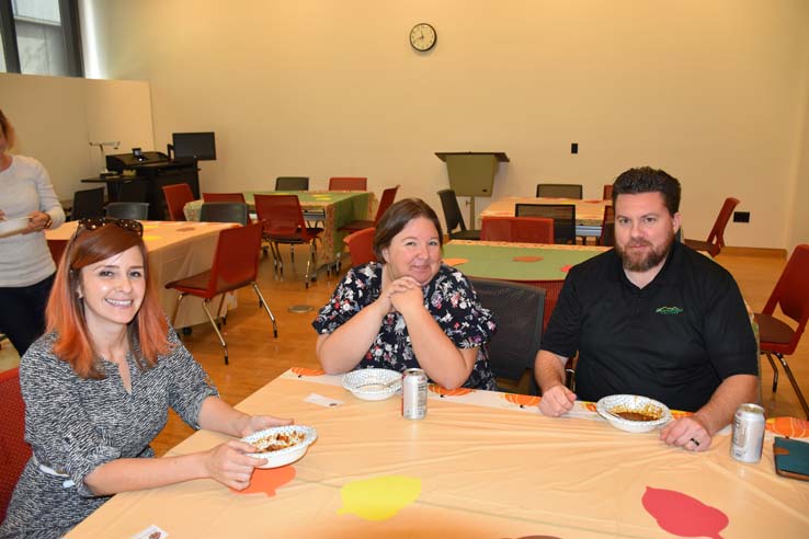 People enjoying the Chili Cook Off