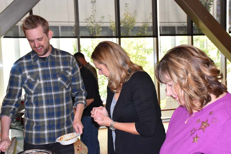 People enjoying the Chili Cook Off