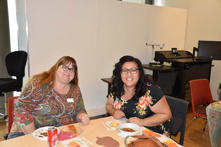 People enjoying the Chili Cook Off