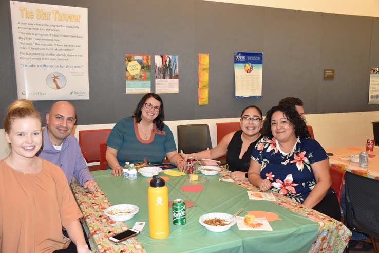 People enjoying the Chili Cook Off