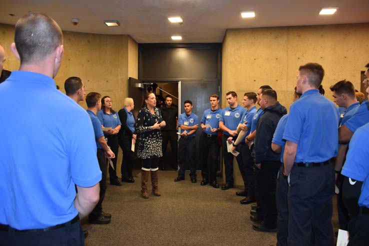 People enjoying the EMT Graduation