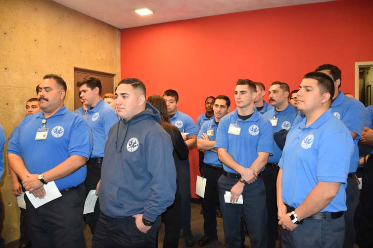 People enjoying the EMT Graduation