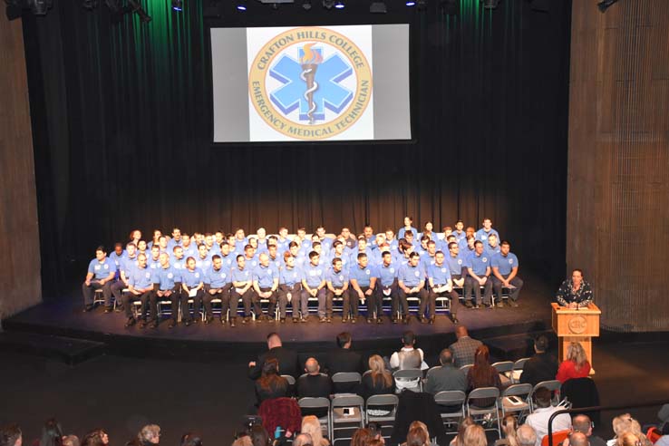 People enjoying the EMT Graduation