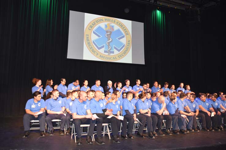 People enjoying the EMT Graduation